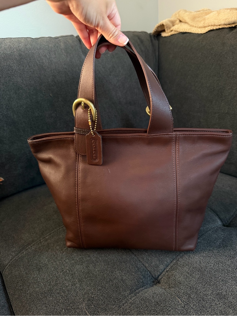 Vintage Coach Waverly Tote 4133 - Mahogany Brown Leather (1999, USA)